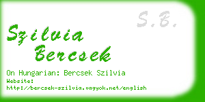 szilvia bercsek business card